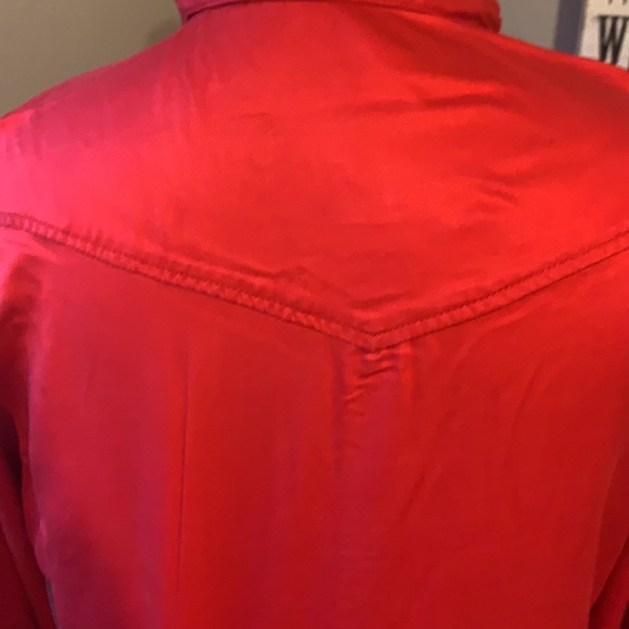 REBA Rodeo Red Layered Button Down Top - Picture 8 of 16